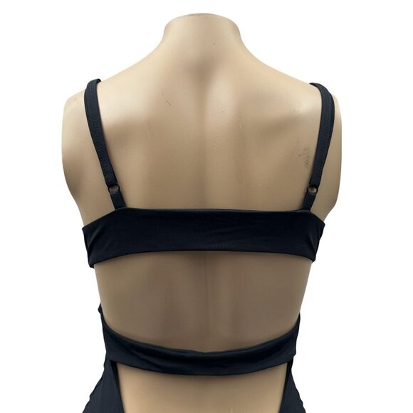 Tavik Swimwear Black One-Piece Swimsuit Scoop Neck Cutout Adjustable Straps M - Picture 9 of 10